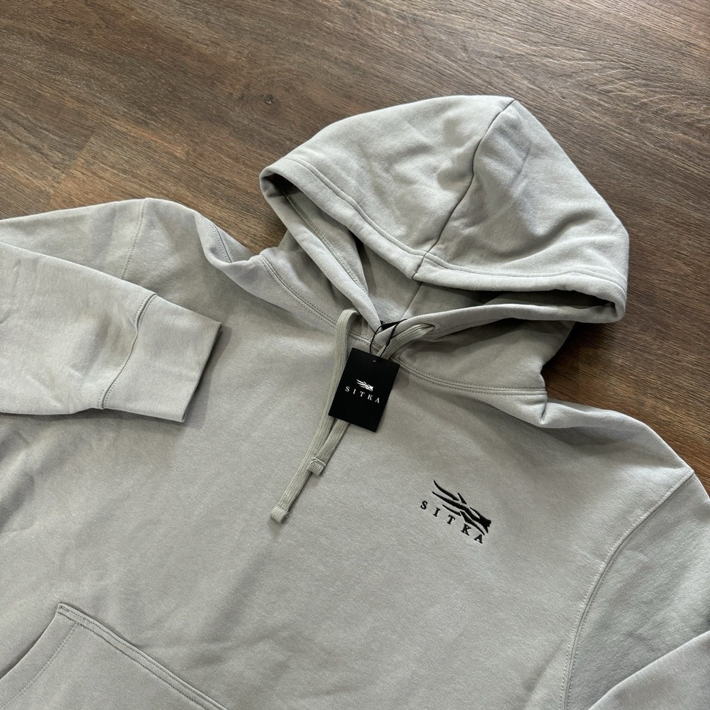 NWT Sitka Gear Icon Classic Pullover Hoodie Gray Sz XXL Embroidery Hunting Outdo